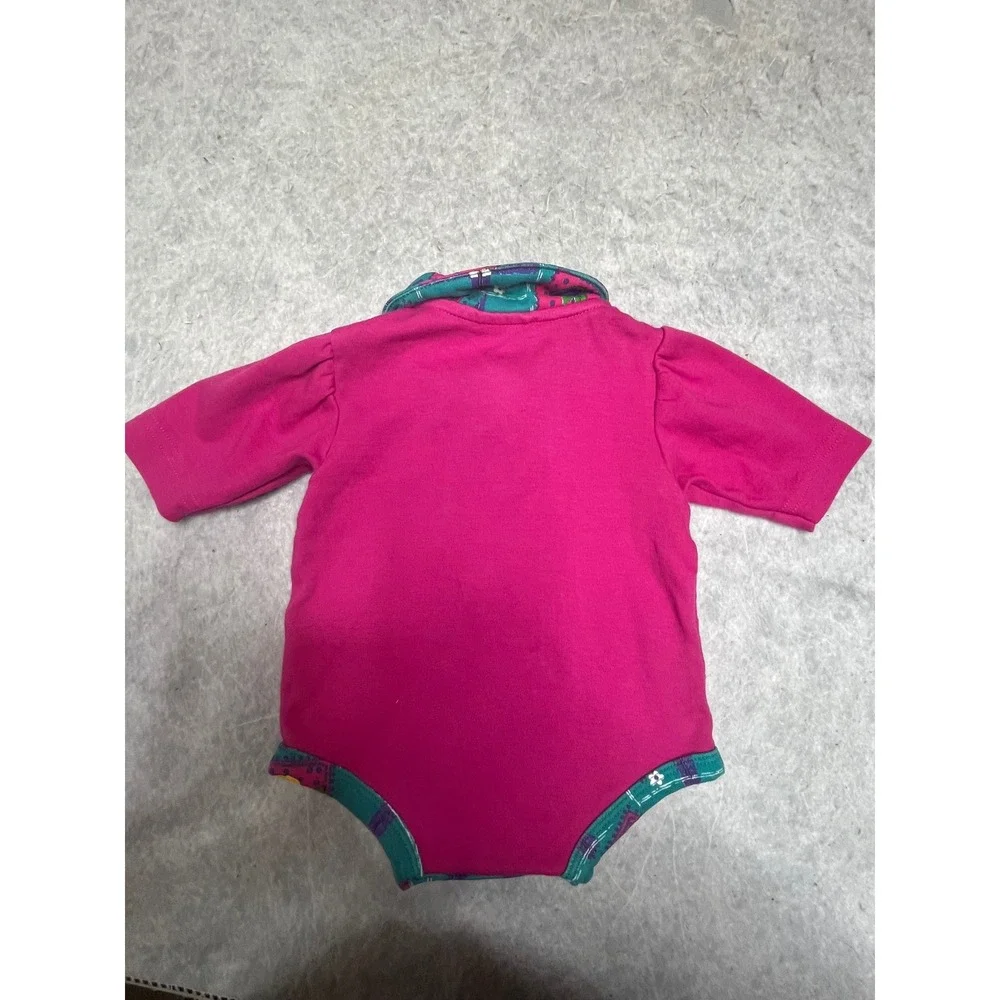 Vintage McBaby fruit pear Pink Bodysuit 0-3 Months 90s unique rare ‎ collared